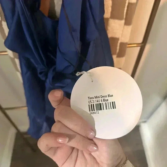 NWT PRINCESS POLLY TIANA BLUE MINI DRESS SIZE 2 - Picture 4 of 8